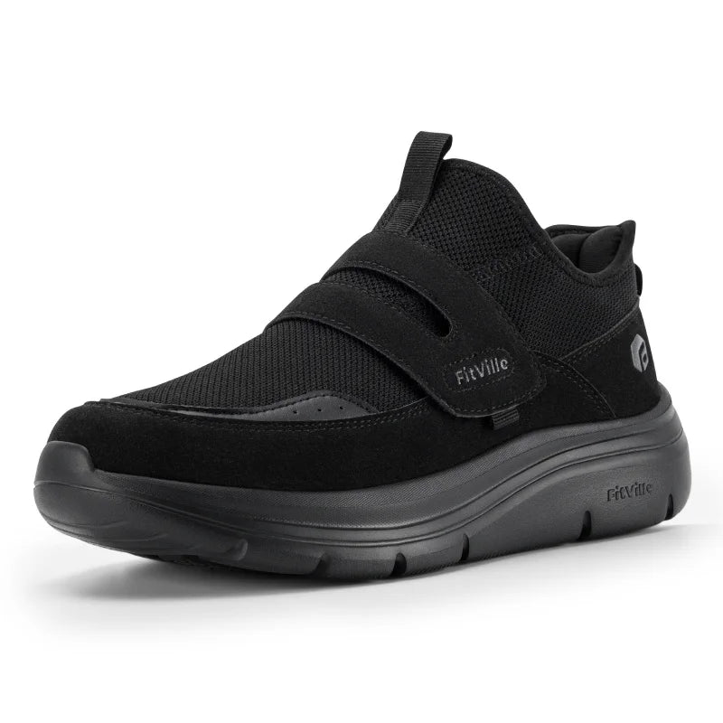 Heren sportschoenen, brede 2e, handsfree wandelschoenen, outdoor fitness, hardlopen, lichtgewicht, ademend, met boogondersteuning