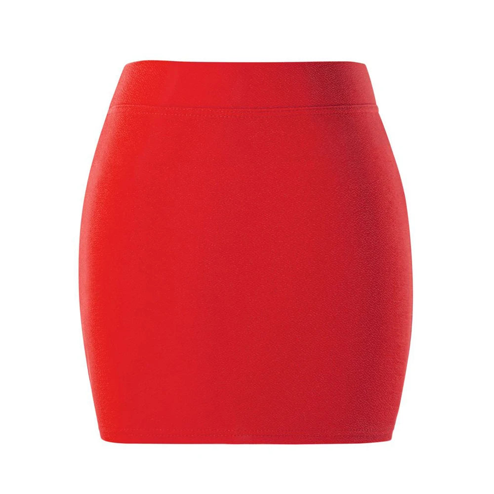 Summer Women Basic Skirt Package Hip Skirt Mini Elastic Pencil Skirts Office Lady Draped Slim Business Plus Size One Step Skirt