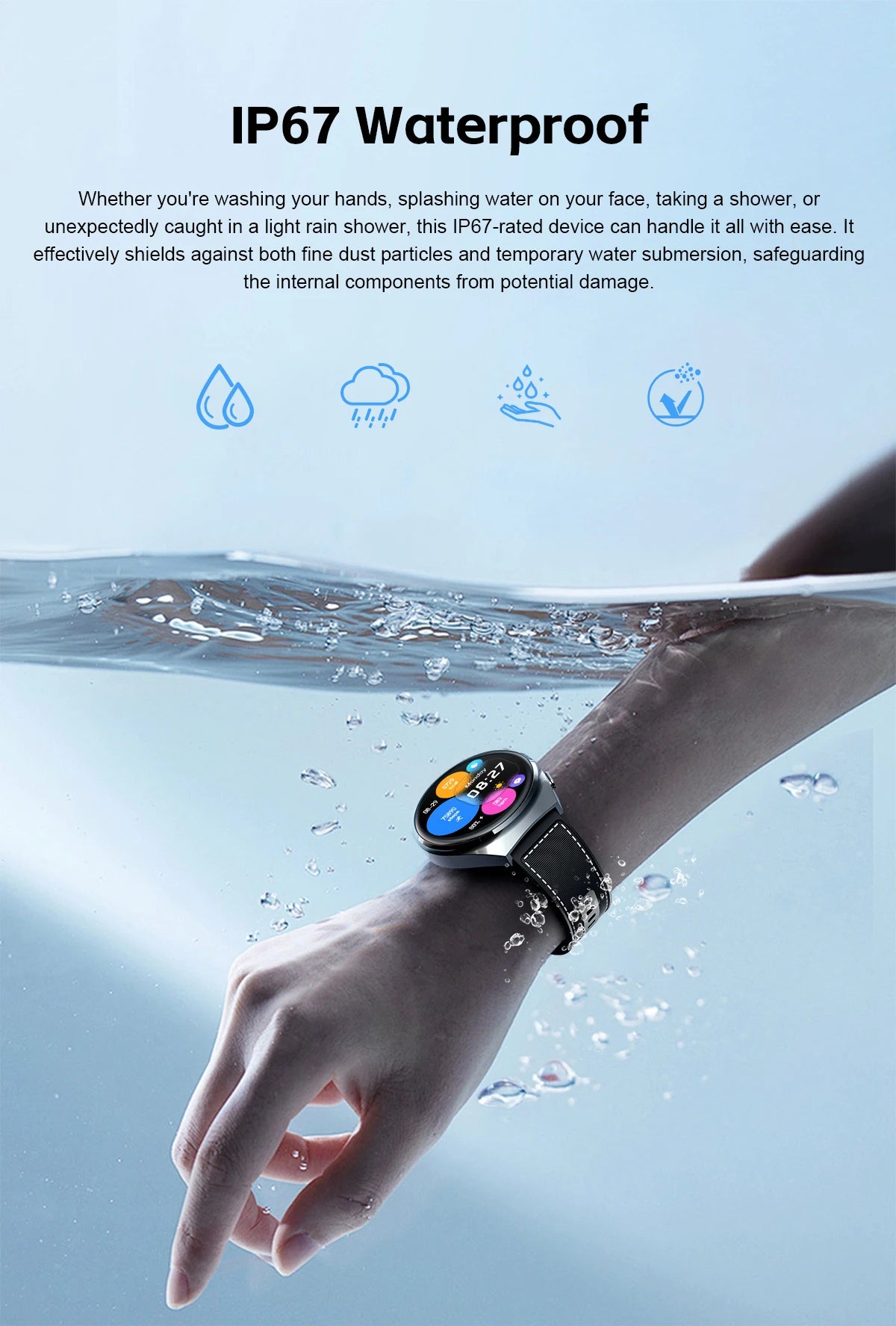 New Smart Watch Headset Two In One Wireless Bluetooth Dual Earbuds Call Health Monitor Sport Tracker Smartwatch - Compatible with HUAWEI IOS