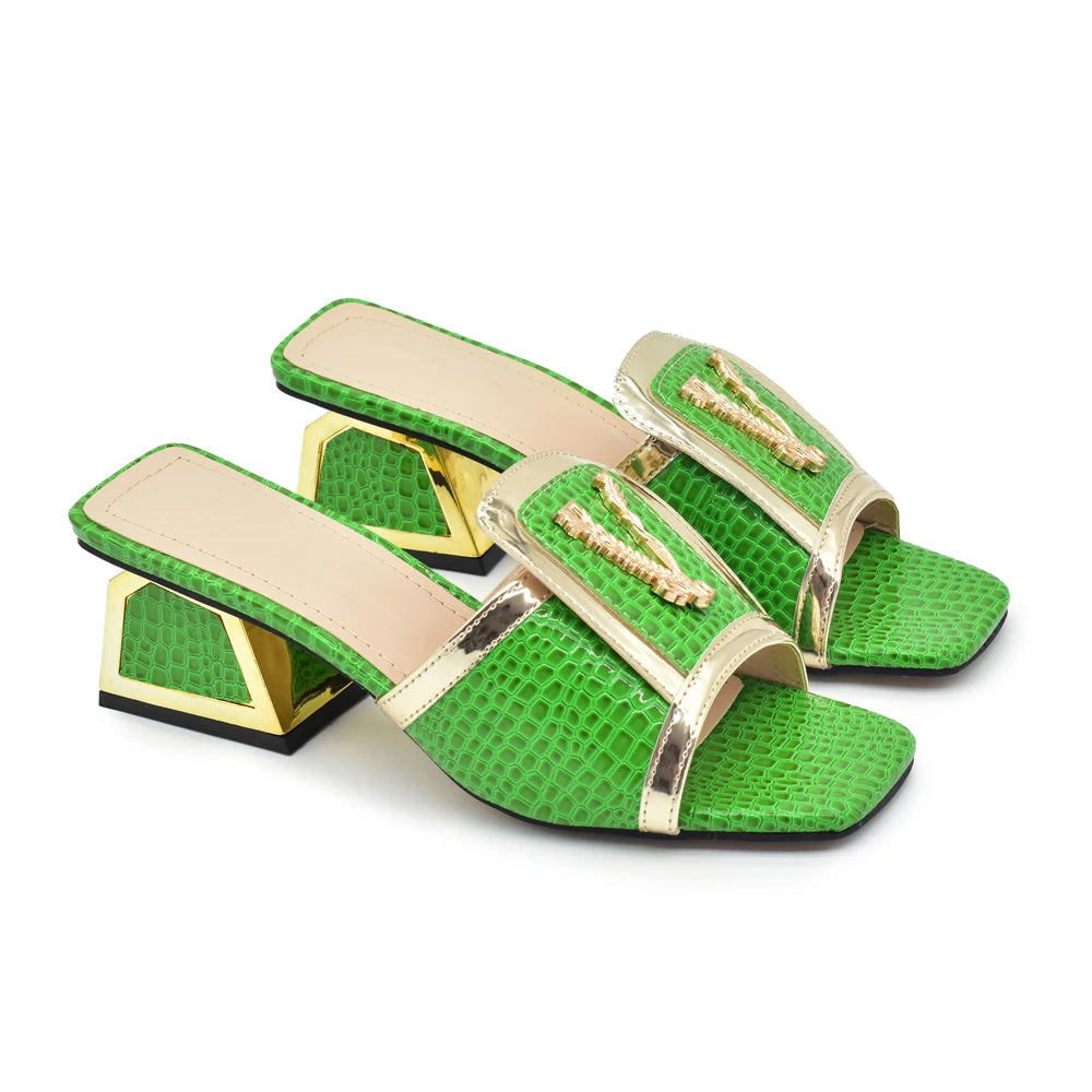 Nigerian Women Open Toe Party Pumps Designer Luxury Shoes and Sandals With High Heels for Wedding