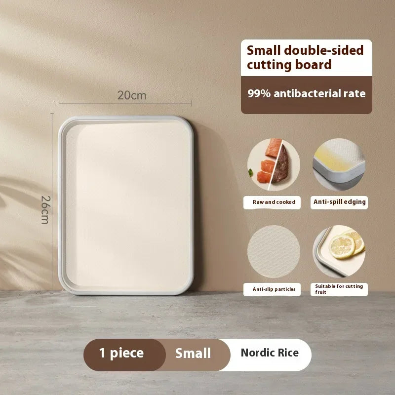 Double-Sided PP Cutting Board - Mold Proof/Antibacterial, BPA Free - Non-Slip/Dishwasher Safe for Veggies/Meat
