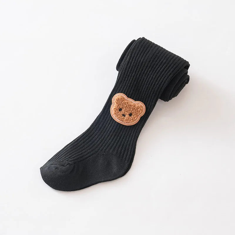 New Autumn Kids Pantyhose Children Cartoon Bear Leggings Girls Outwear Render Pants Girls