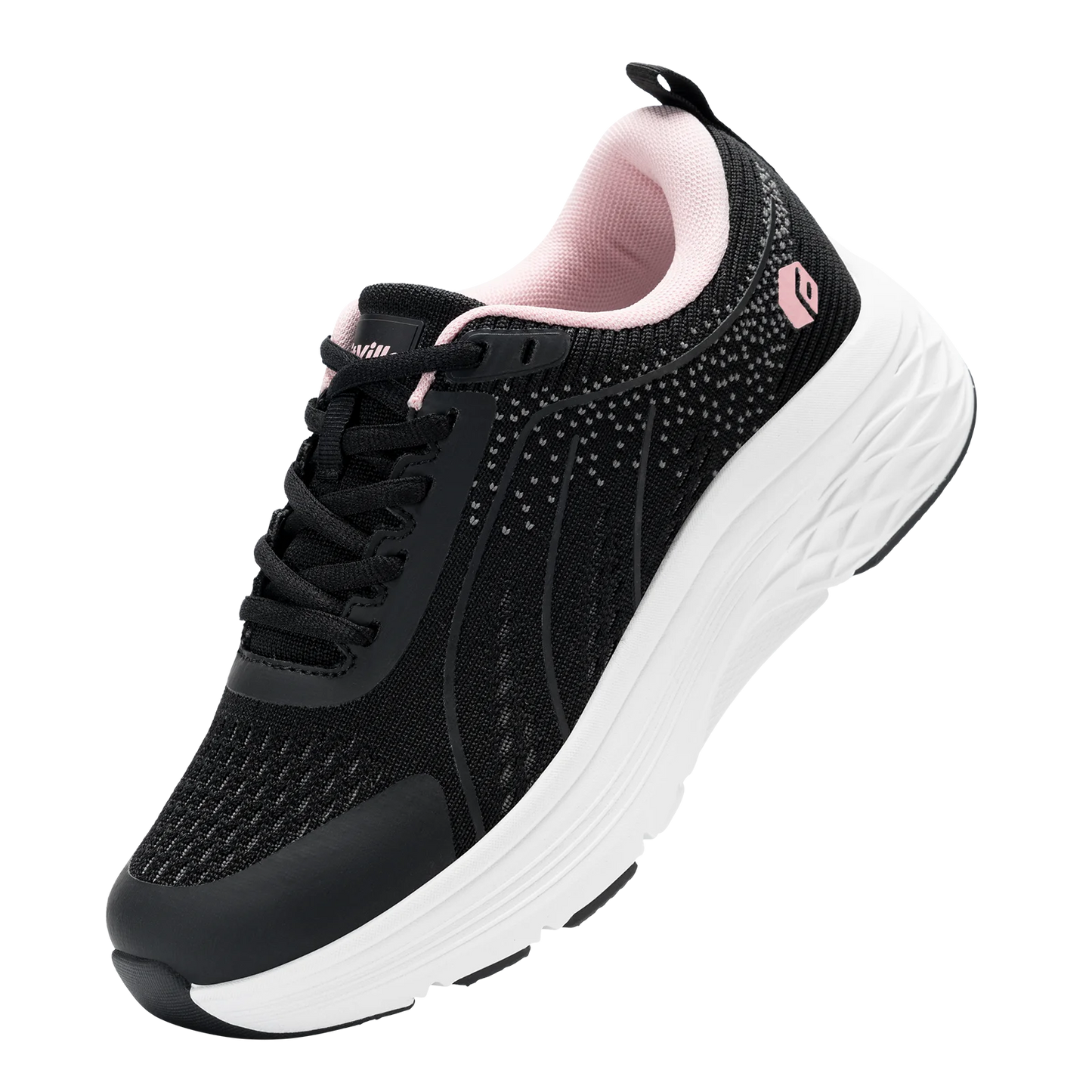 Damesschoenen met brede breedte, lichtgewicht sneakers voor dames met brede breedte voor platvoeten, verlichting van hielpijn en plantaire fasciitis
