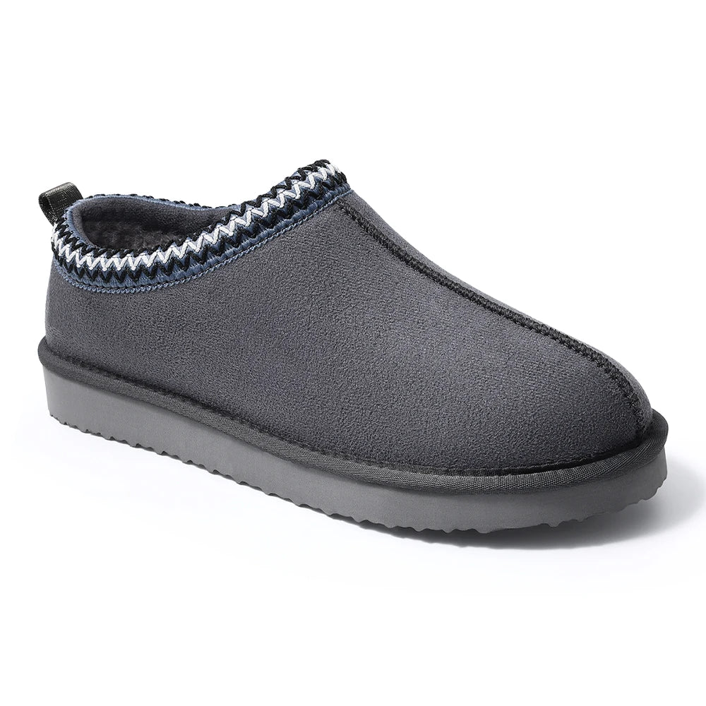 Women's Winter Fluffy Slippers Fashion Brand Plush Lined Ankle Snow Boots Outdoor and Indoor Non-slip Faux Suede Fuzzy Slippers