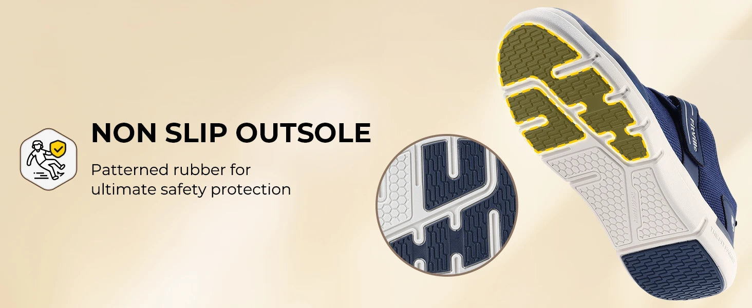 Diabetikerschuhe für Herren, extra breit, mit Klettverschluss, für ältere Menschen, zur Linderung von geschwollenen Füßen und Neuropathie