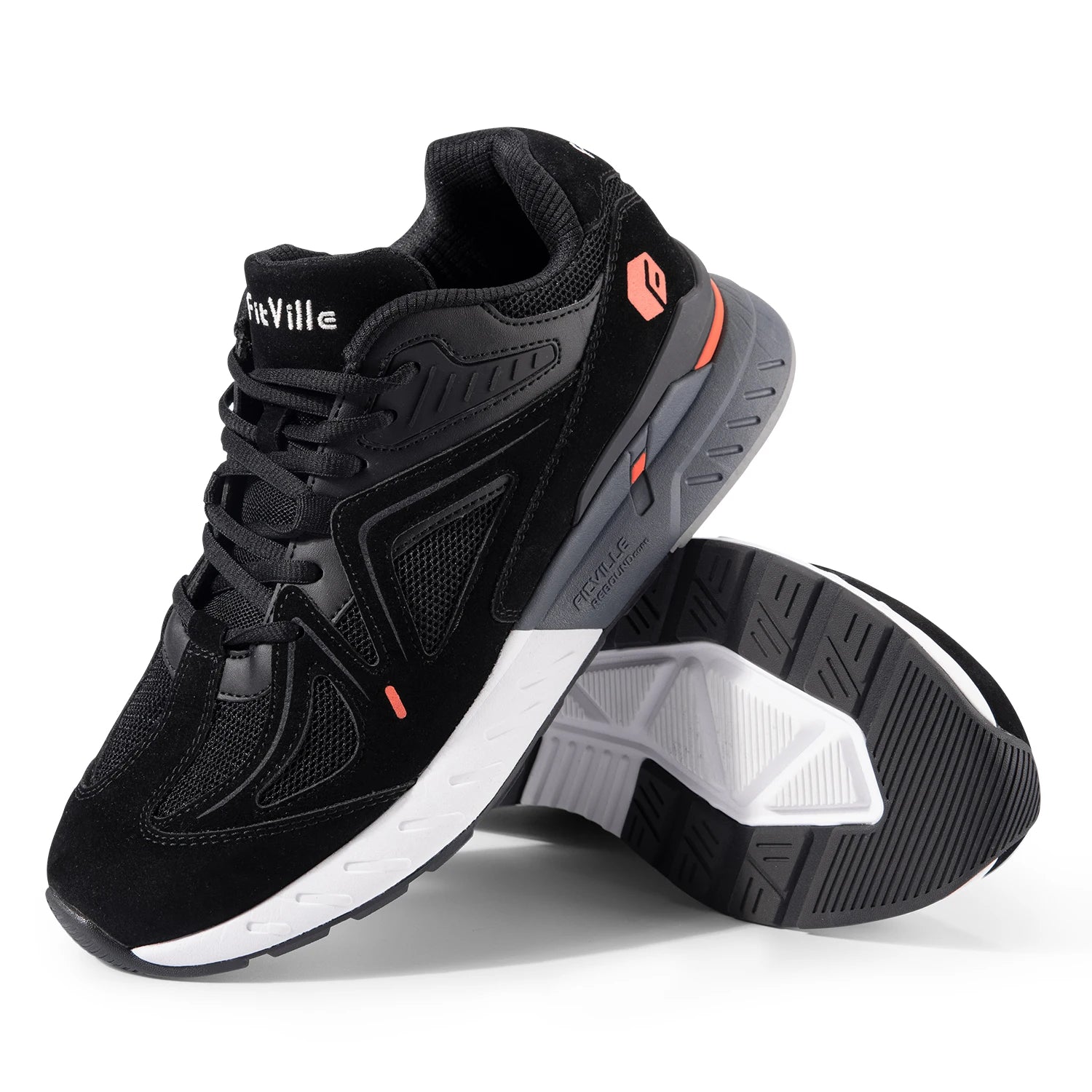 Men's Extra Wide, Lightweight & Non-Slip Running / Walking Shoes - Sneakers For Flat Feet, Arch Fit & Heel Pain Relieve