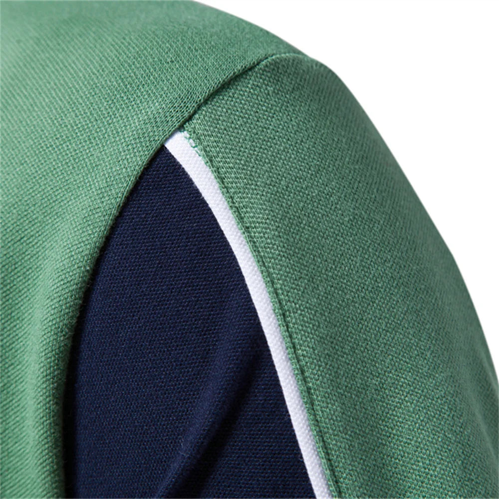 2024 Nieuw Zomer Patchwork Poloshirt Voor Heren Merk Kwaliteit Korte Mouw Honkbal Heren Polo's