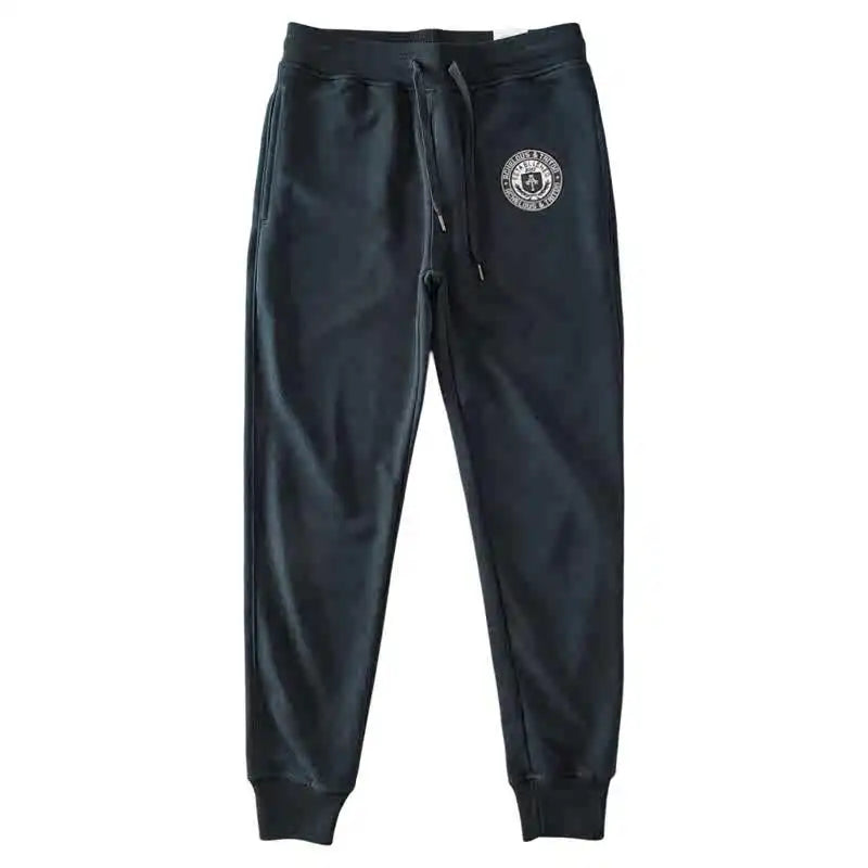 Lente Nieuwe Amerikaanse Retro Badstof Letter Borduurwerk Joggingbroek Heren Eenvoudige Gewassen Trekkoord Casual Sport Enkelband Broek