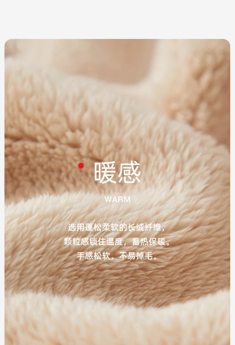 Women's Winter Warm Platform Cotton Plush Slippers Suitable As Fluffy House Footwear With Soft Sole Non-Slip Ladies' Shoe