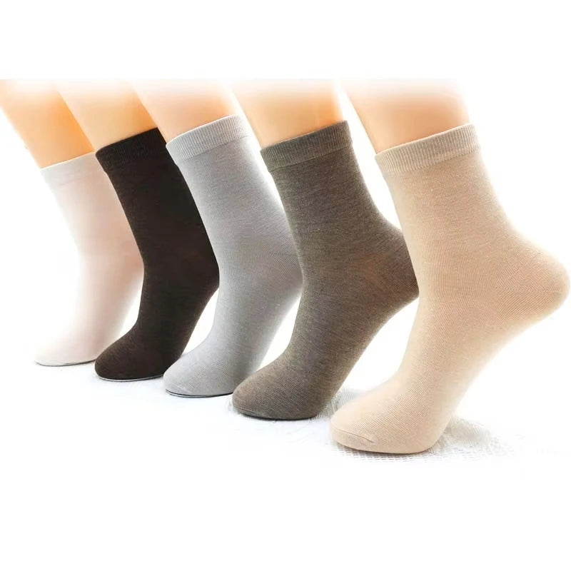 5/10 Pairs Spring Women's Harajuku Solid Thin Candy Colourful Bamboo Fibre Female Socks