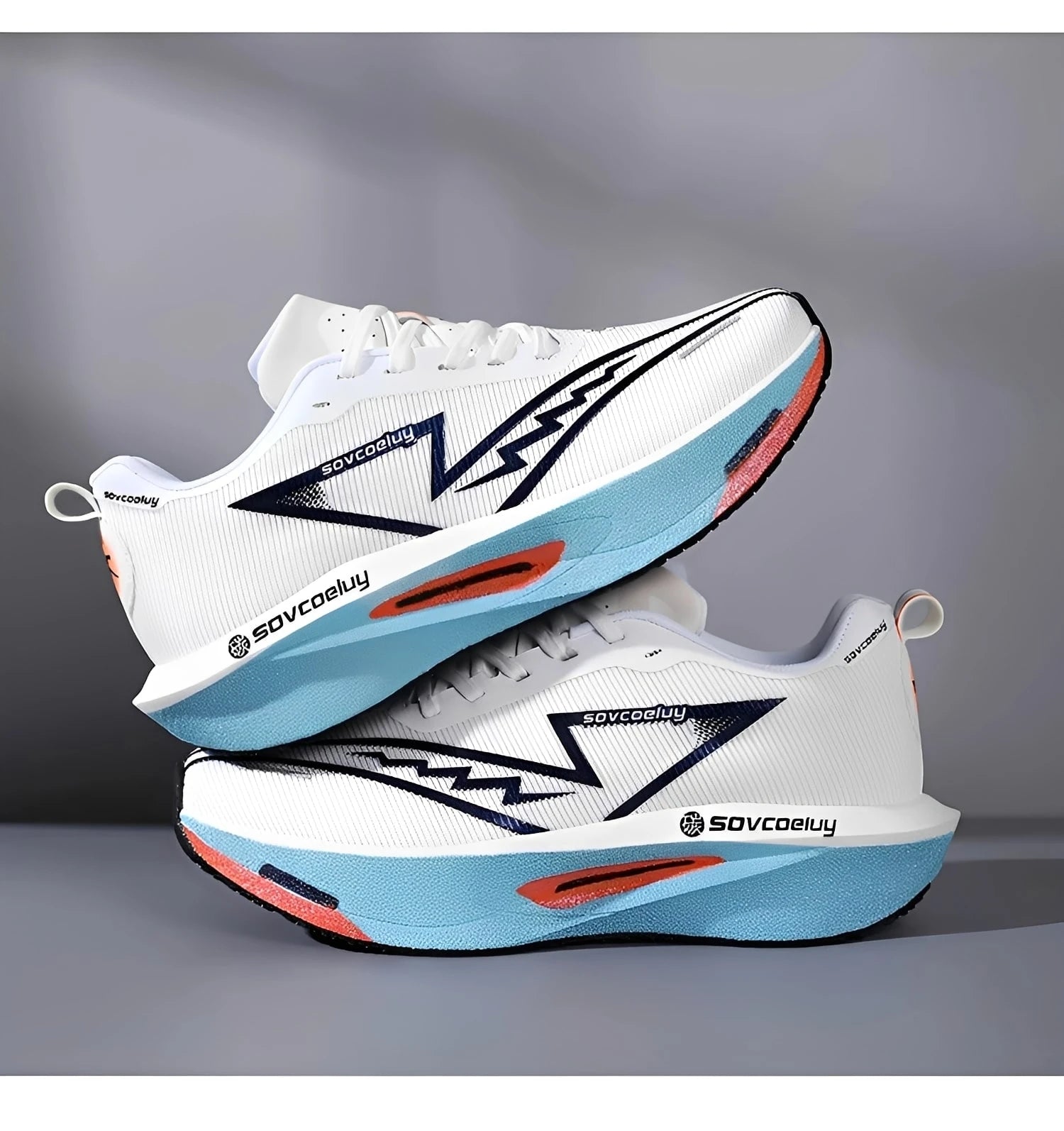 Carbon Plate Running Shoes – Lightweight Breathable Marathon Sneakers for Men & Women Non-Slip Athletic Sports Shoes
