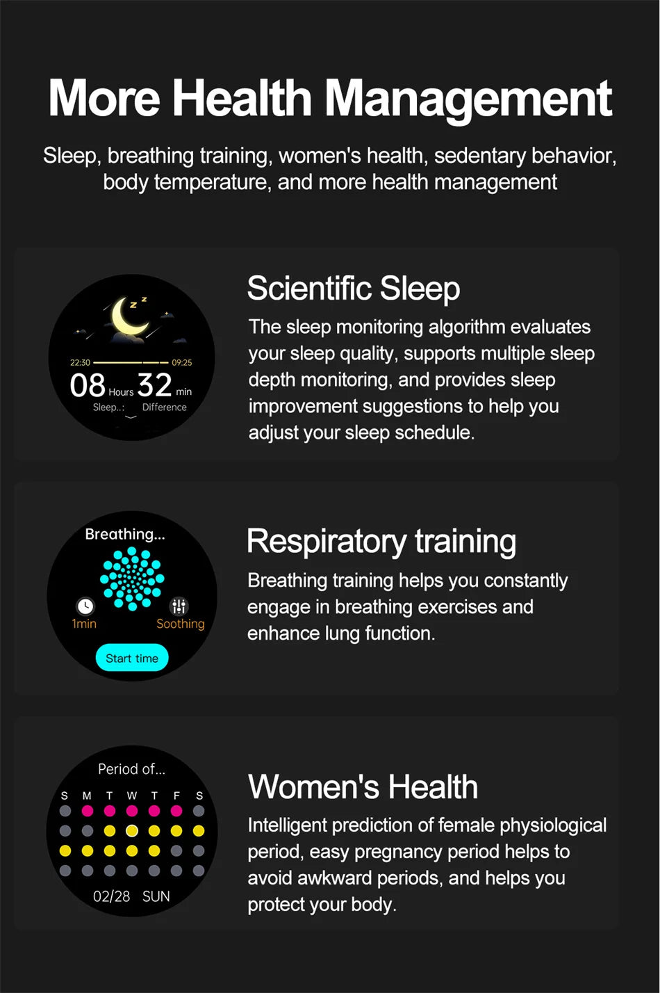 2025 New Smart Watch ECG+PPG Laser Treatment Blood Lipid Heart Rate Blood Pressure Health Sport Smartwatch For Men - Compatible with Huawei & Xiaomi IOS