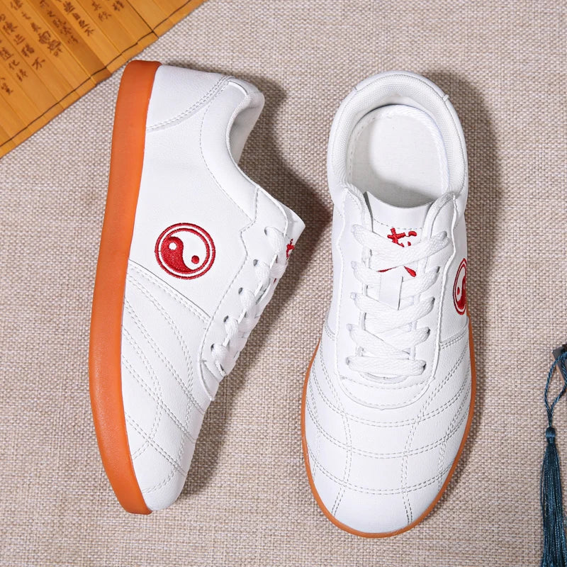 Women’s Genuine Leather Tai Chi Shoes – Breathable Cowhide Sole Martial Arts Training Shoes for Tai Chi, Qigong & Kung Fu