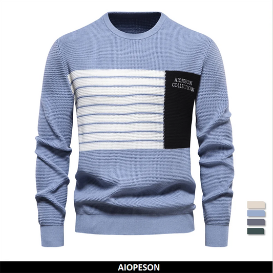 Mode Streifen Jugend Pullover für Männer Casual Pullover Qualität Strickpullover Männlichen Winter Langarm