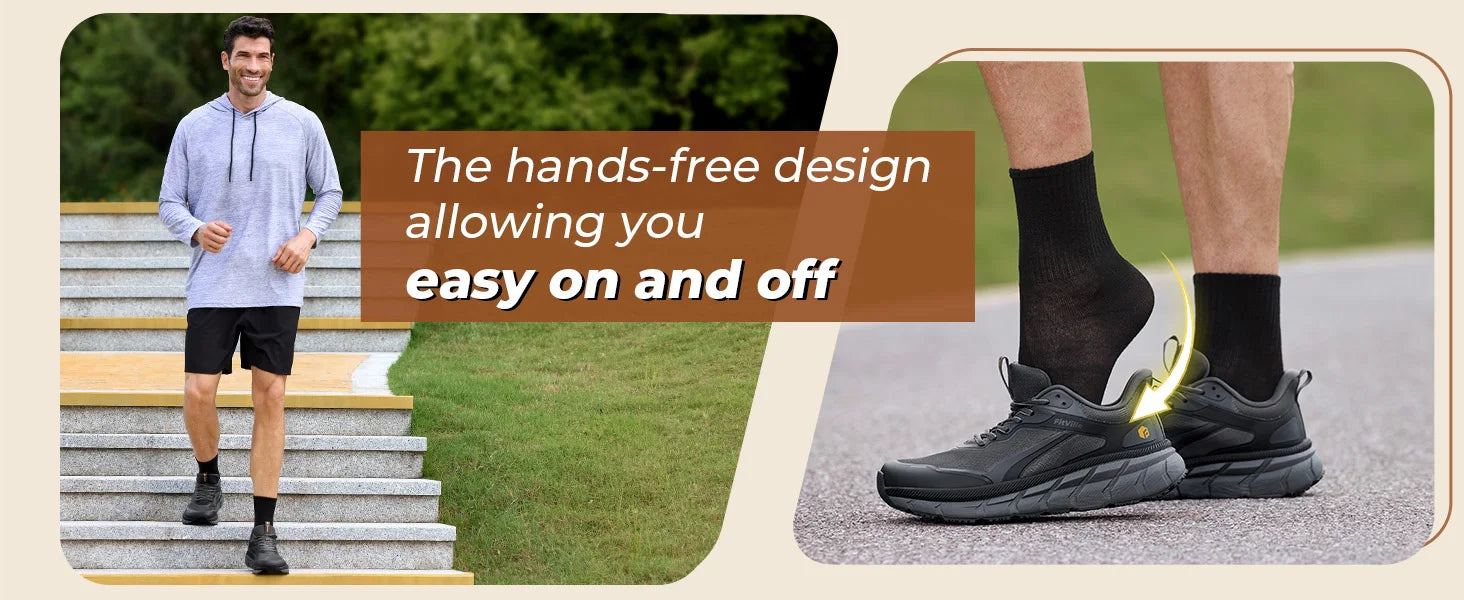 Men's Wide Well-Cushioned And Non-Slip Toe Box Sneakers - Lightweight & Breathable Running Shoes For Swollen feet