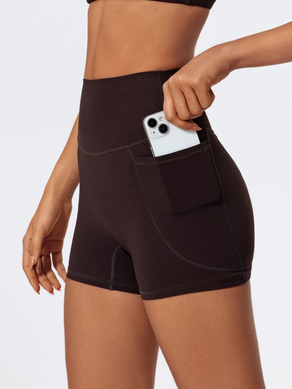 Pockets Workout Gym Legging Women Cycling Shorts Quick-Dry Yoga Clothes Breathable High Waist Sports Shorts Female