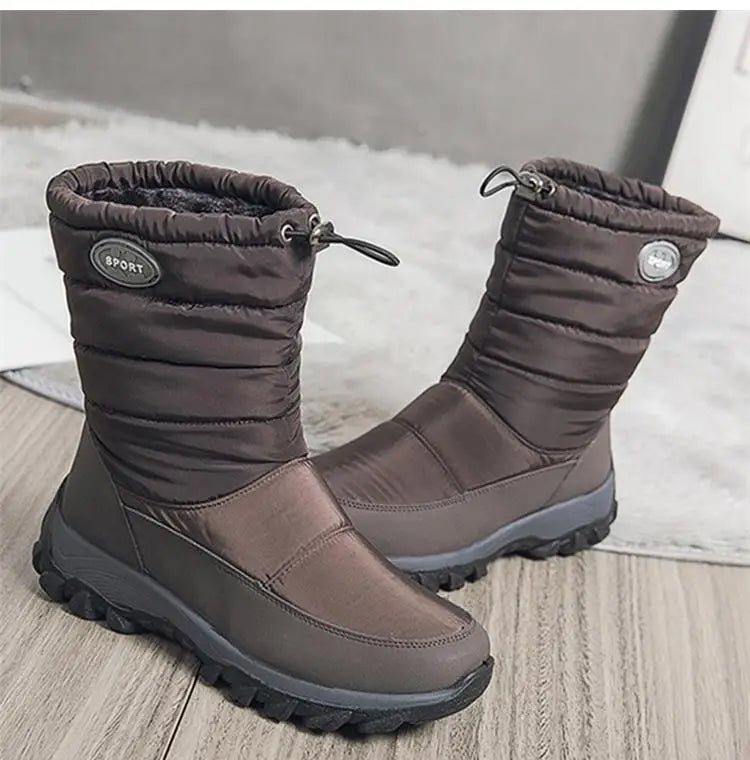 Women Boots Snow Plush Ladies Shoes Waterproof Women Shoes Zipper Boots Ladies Keep Warm Soft Botas Mujer Women's Winter Shoes