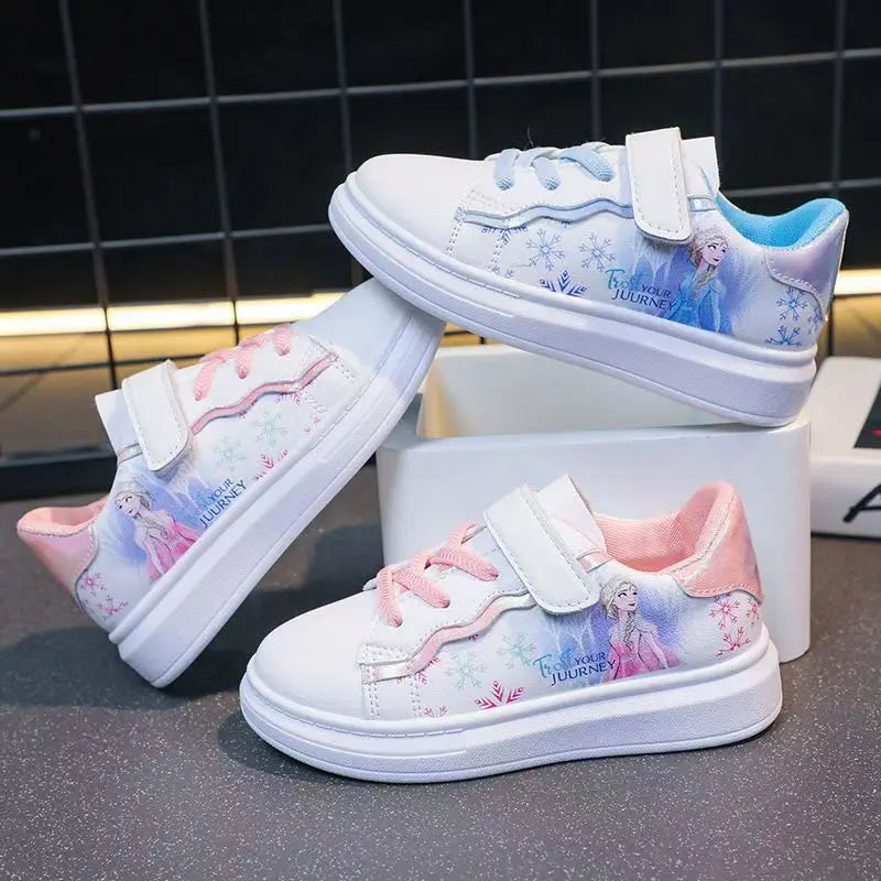 Disney Kids Girls Shoes fashion Children Sneakers Girls Elsa Frozen Princess Casual Sport Shoes Student Shoes Teen Shoes