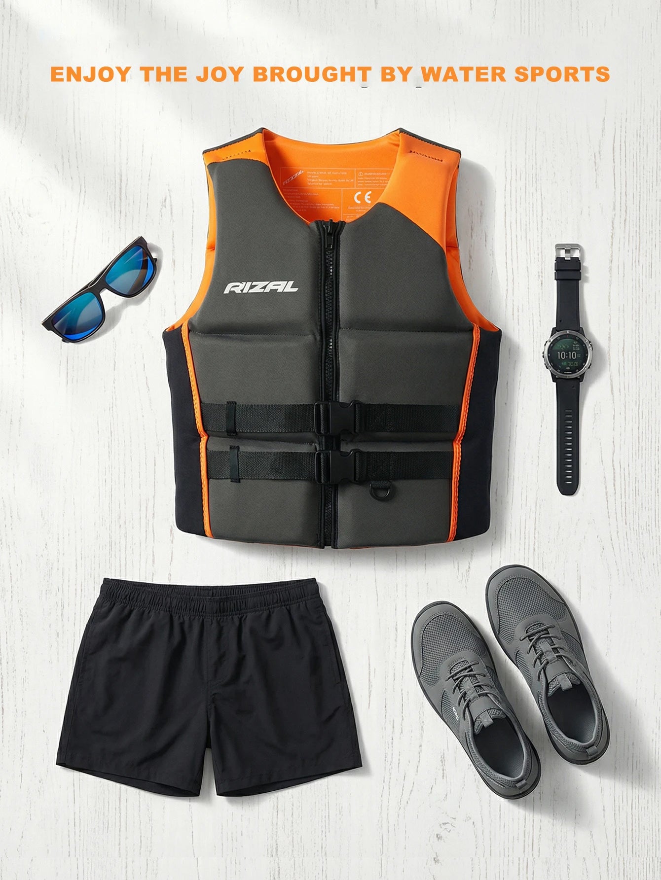 Adult Life Jacket Vest – Buoyancy Safety Vest for Kayaking, Surfing, Wakeboarding, Boating & Water Sports