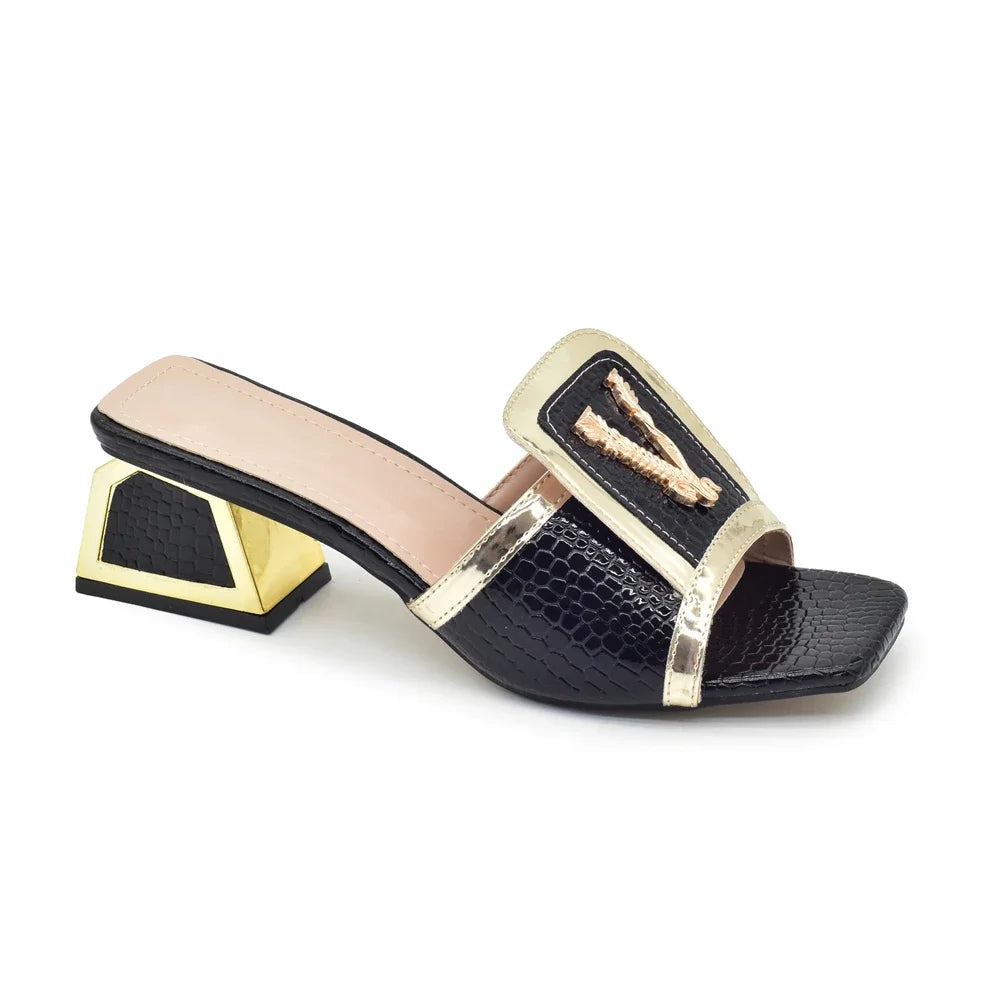 Nigerian Women Open Toe Party Pumps Designer Luxury Shoes and Sandals With High Heels for Wedding