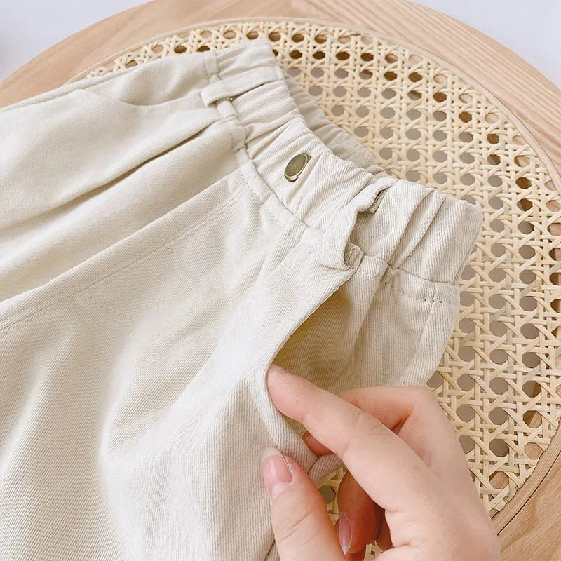 2025 Herfst Unisex Kinder Casual Broek voor 1-6T Dunne Effen Kleur Jongens Broek Kinderen Jongens Losse Broeken