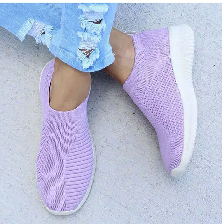 Fashion Casual Shoes 2025 New Women's Sneakers Walking Flat Women Sneakers Slip On Plus Size Ladies Vulcanize Shoes Woman Shoes