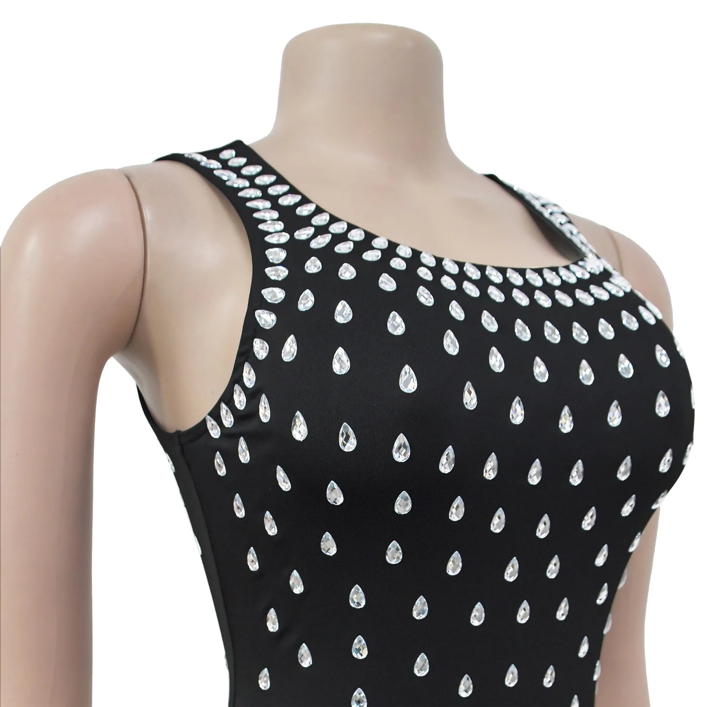 Sexy Rhinestones Long Maxi Party Dress