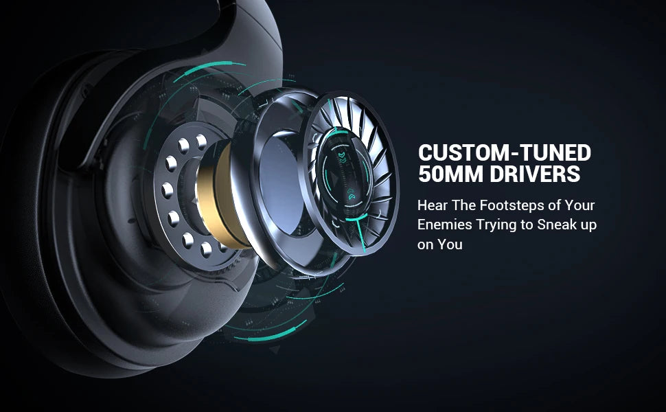 EKSA E4 Wired Headset Gamer 3.5mm Stereo Gaming Headphones with Microphone Superlight Over-ear Earphones  for PC/PS4/PS5/Xbox