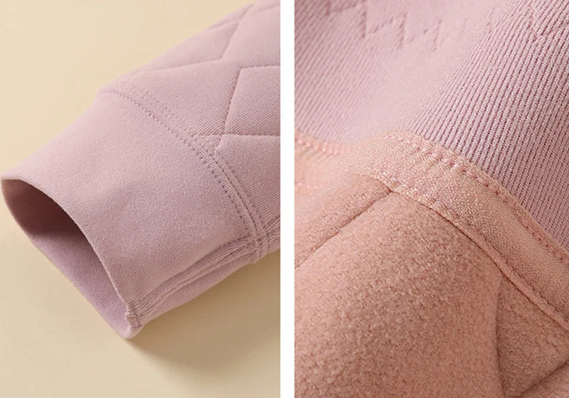 Women's High Waist Thick Thermal Pants Winter Windproof Knee Middle Aged Elderly Base Pant Elastic Waist Tummy Control Base Layer