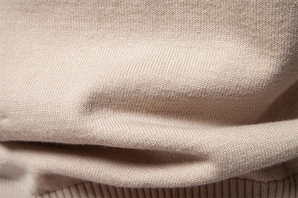 Men's Crewneck Pullover Sweater Knitted Cotton Stripped Quality Autumn Winter Warm Sweaters for Men