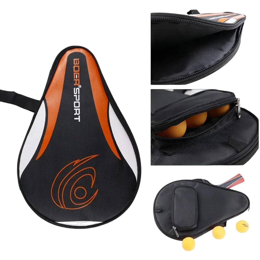 1PC 30 x 19cm Table Tennis Racket Bag, Ping Pong Rackets Case For Blade & Paddle Balls Storage
