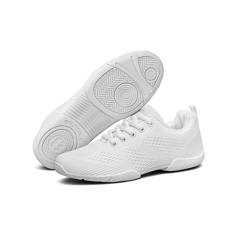 White Cheerleading Dancing Sneakers for Youth Girls Lightweight Perfect for Athletic Training Tennis Walking and Cheer