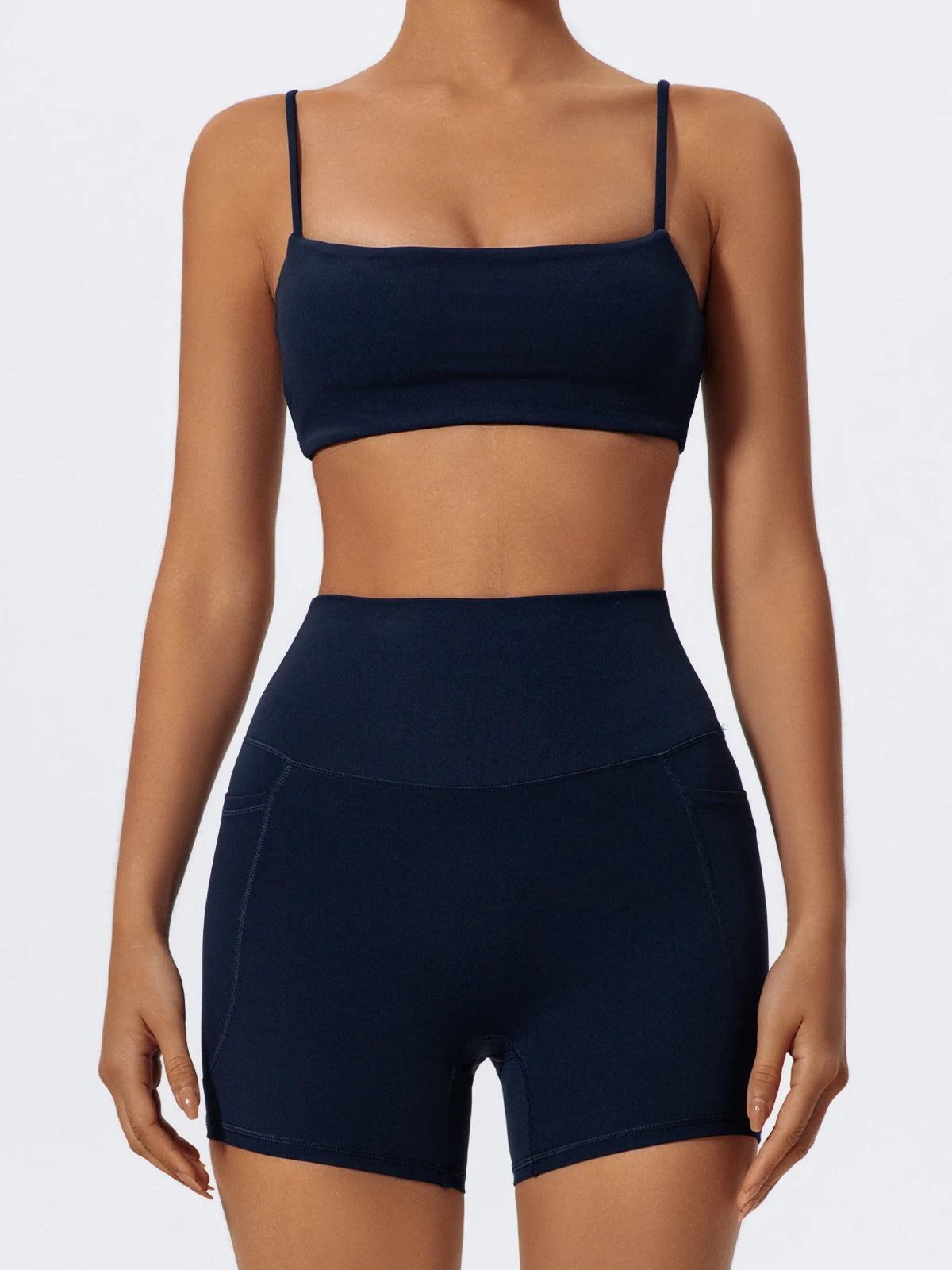 Pockets Workout Gym Legging Women Cycling Shorts Quick-Dry Yoga Clothes Breathable High Waist Sports Shorts Female