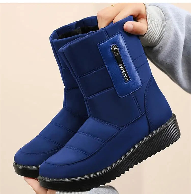 Boots Women Snow Plush Women's Boots Platform Women Shoes Casual Keep Warm Shoes Woman Flat Soft Winter Shoes Botas Mujer