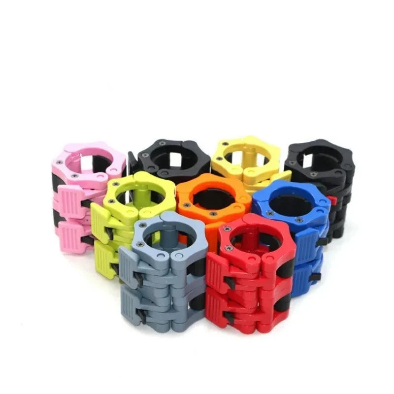 1Pair 50MM Spinlock & Collar Lock Clips For Weightlifting Bar - Quick Release Dumbbell Clamps