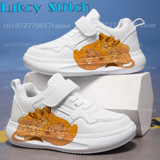 Lion King Fashion Girl Boy Shoes For Children Running Minnie Children Students Shoes Kids Casual Sports Board Sneakers Gift