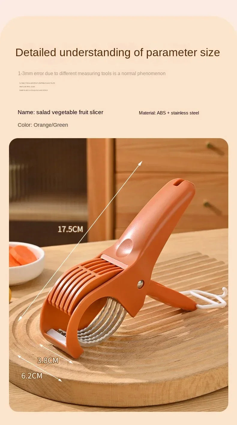 Kitchen Tools Stainless Steel Vegetable and Fruit Slicer Multi Functional Salad Slicer Kitchen Accessories