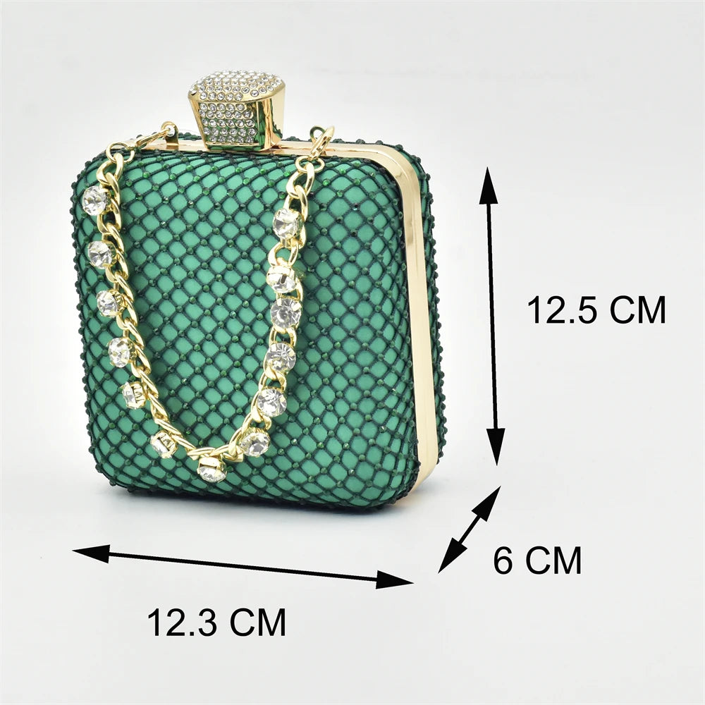 Hollow Design Trendy African Matching Shoes and Bags Italy Rhinestone Women Party Pumps for Women Elegant Wedding Shoes Bride