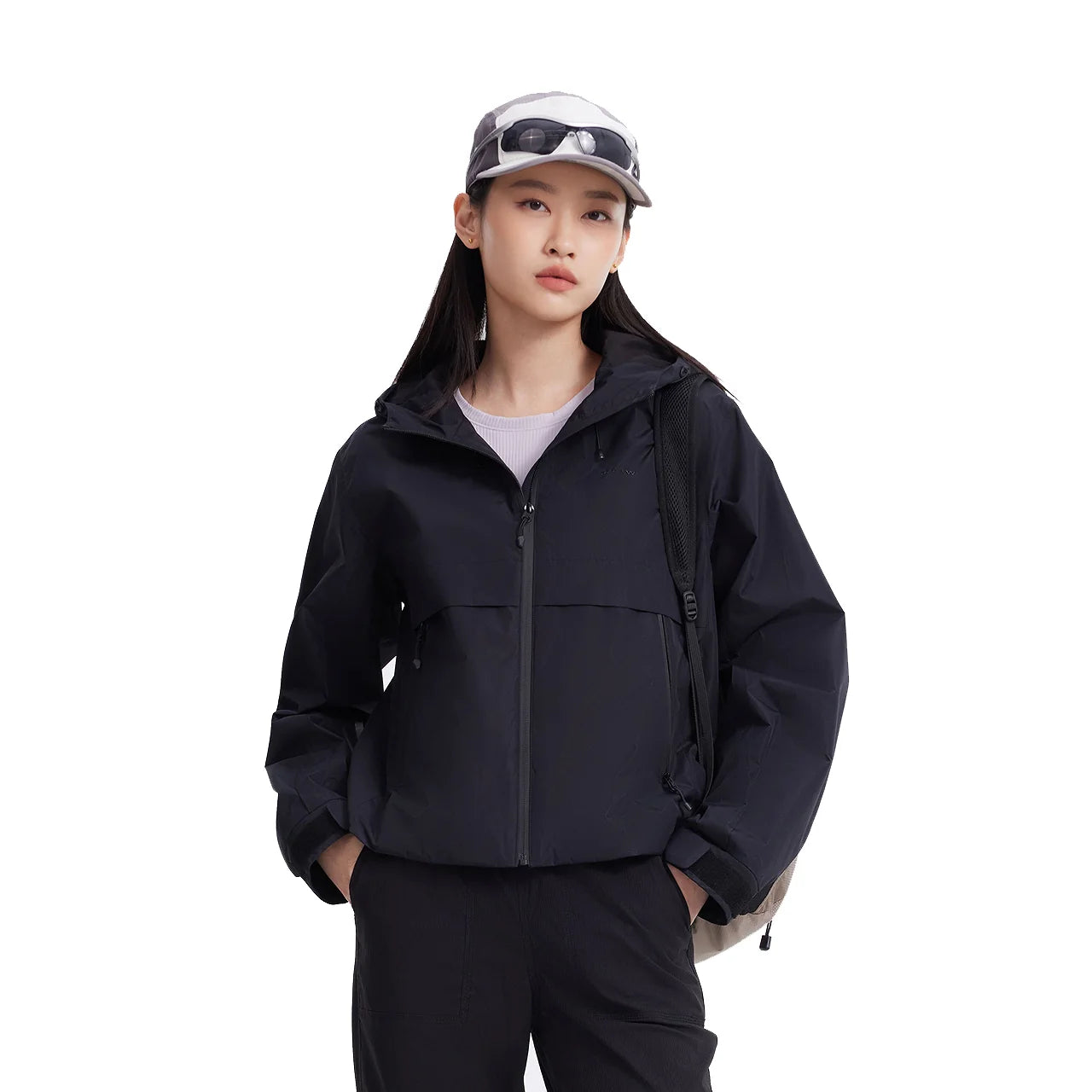 Women's Korean Short Windbreaker Jacket, Spring & Autumn Female Loose Fitting Tops Coat, Solid Colour Outerwear For Ladies