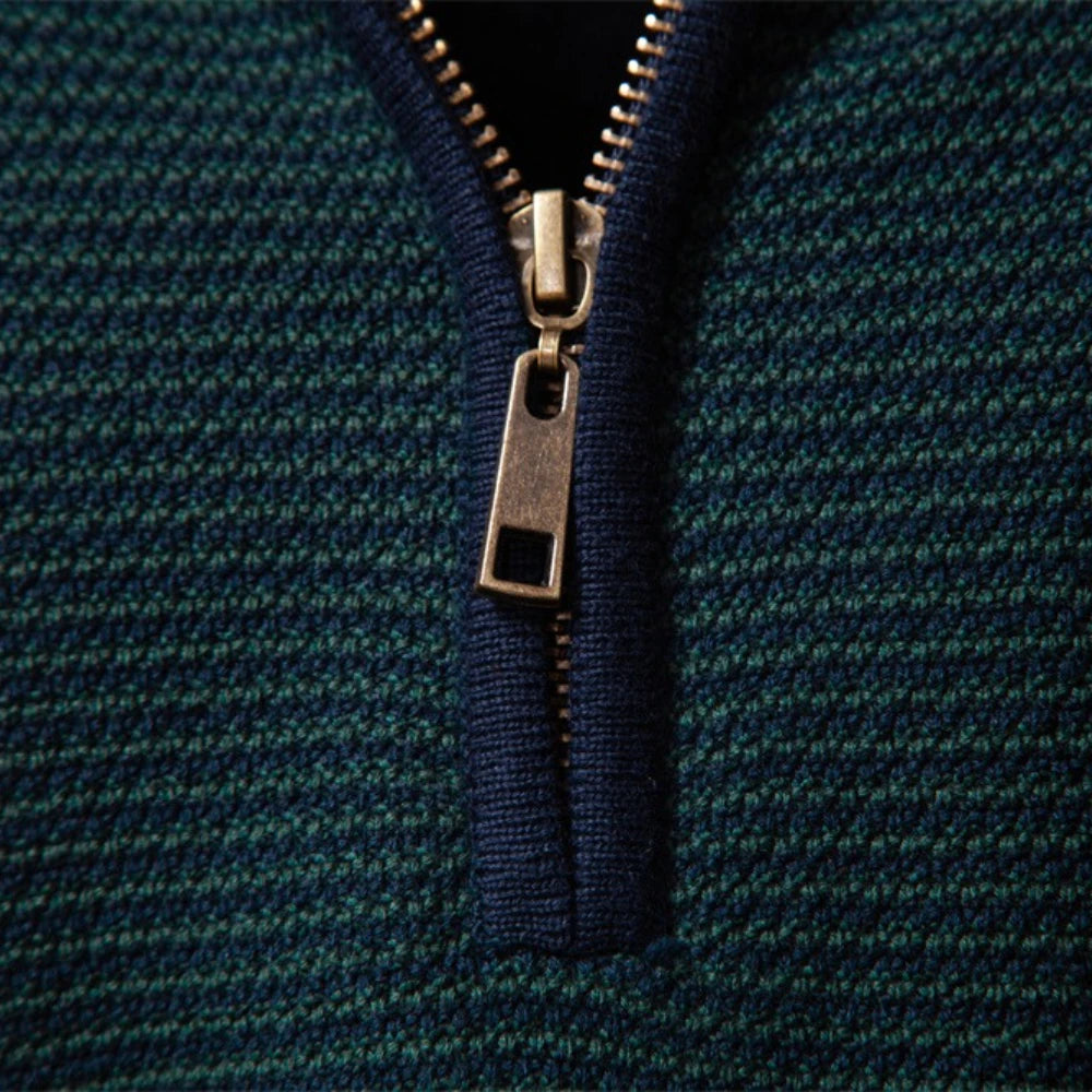 Men's Striped Sweater Solid Colour Knitted Pullover Warm Luxury Cotton Autumn Winter Casual Turtleneck Men's Sweaters