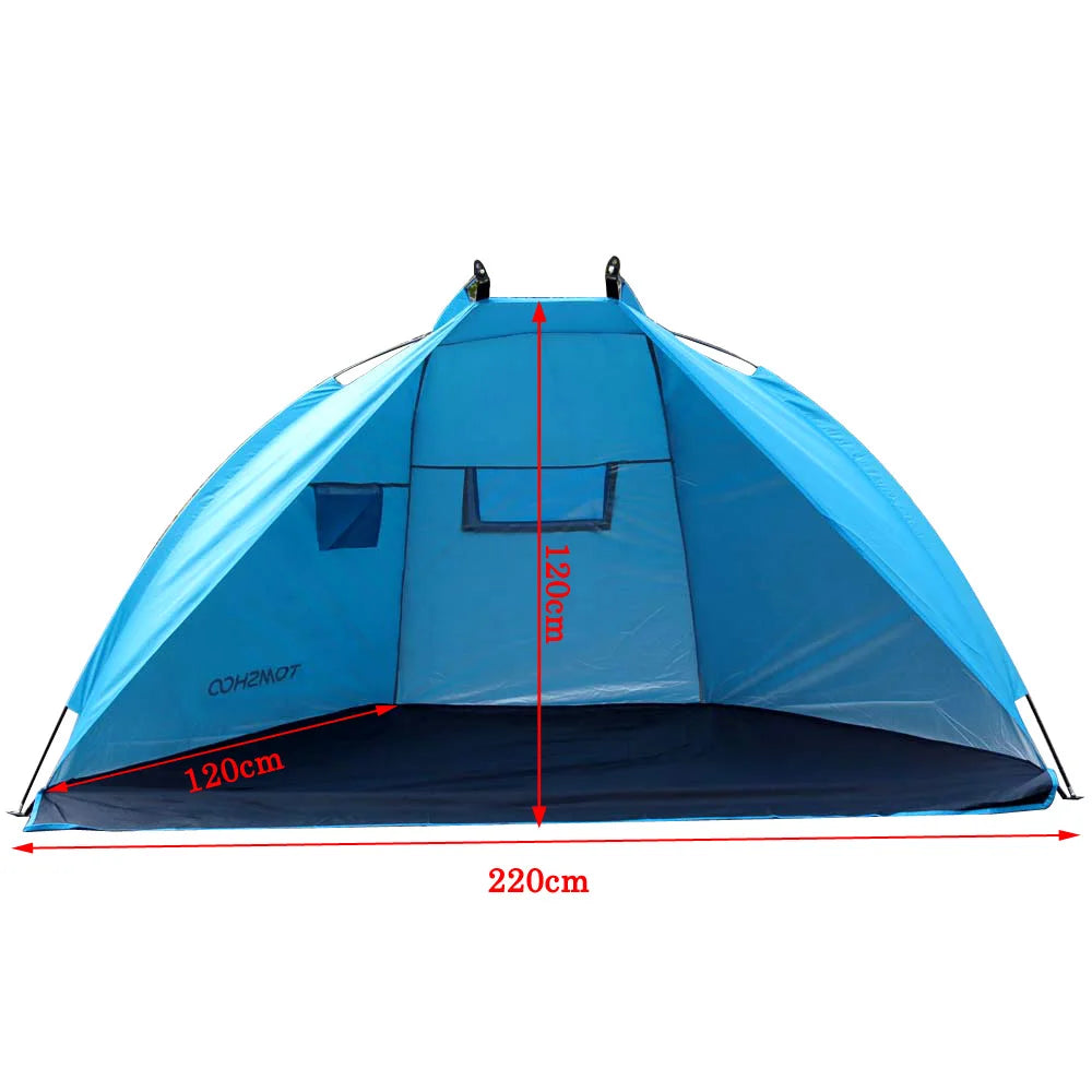 2-persoons strandtenten voor buiten, schaduw, UV-bescherming, ultralichte tent voor vissen, picknickpark, zomerluifel, schaduw, schuilplaats