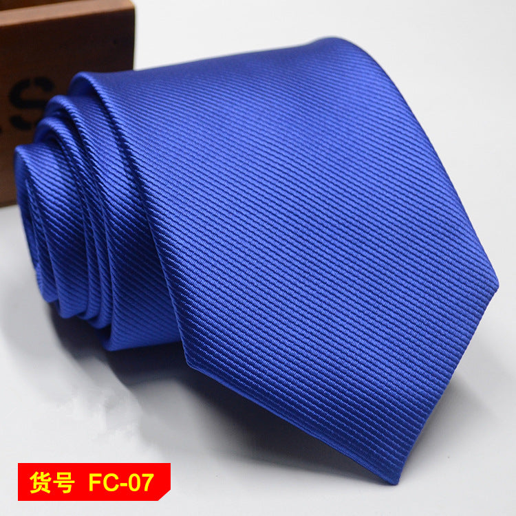 Men's Solid Color Stripe Floral Jacquard Necktie 7-8cm Width Fashionable Daily Wear Cravat for Wedding Party Gift