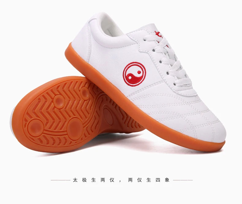 Women’s Genuine Leather Tai Chi Shoes – Breathable Cowhide Sole Martial Arts Training Shoes for Tai Chi, Qigong & Kung Fu