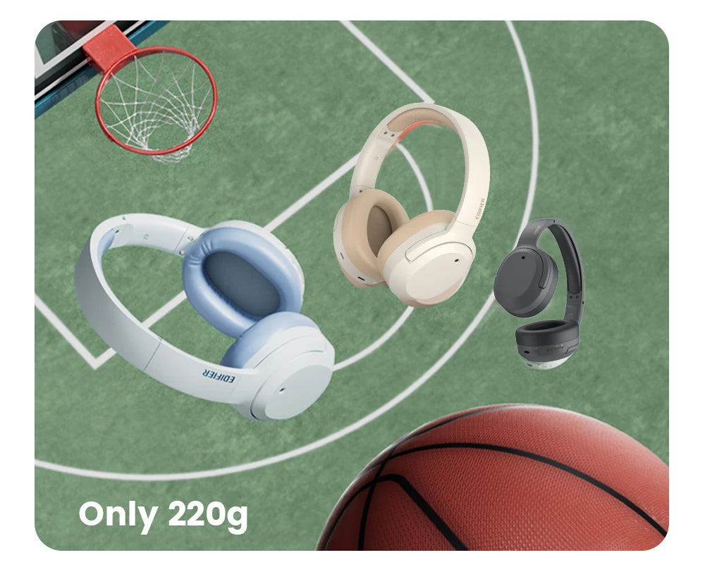 Edifier W820NB Plus Wireless Noise Cancelling Headphones 43dB ANC Hi-Res LDAC Codec 49hrs Playtime Over-Ear Bluetooth Headset