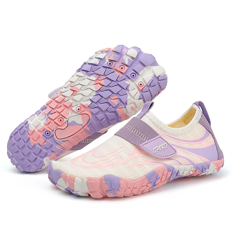 Kinderen op blote voeten waterschoenen voor kinderen Ademende, snel drogende sportschoenen Ideaal voor het strand Antislip voor brede voeten