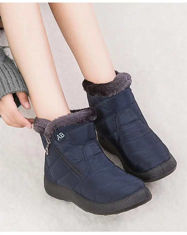 Snow Boots Women Comfortable Ladies Shoes Waterproof Shoes For Women Zipper Women Shoes Soft Keep Warm Winter Boots Botas Mujer