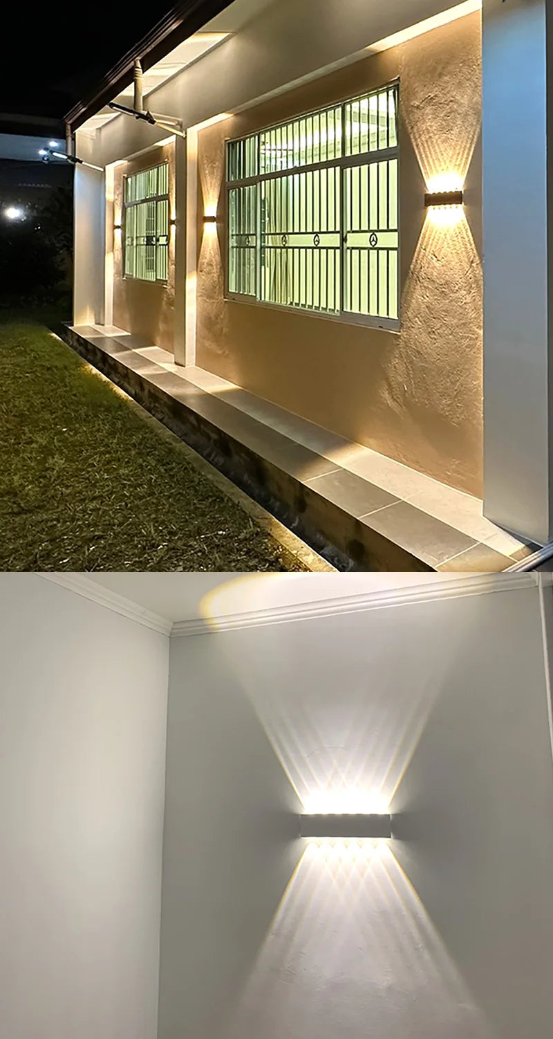 Aluminum LED Wall Lamp Waterproof IP65 Outdoor Garden Lights 8W 12W Interior Wall Light for Bedroom Living Room Stairs Lighting