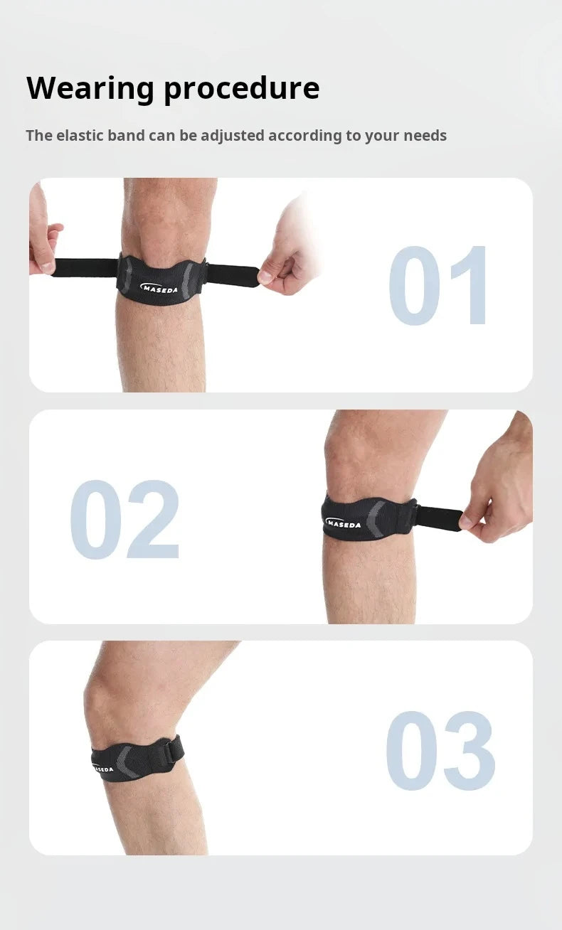 Breathable Shock Absorber And Sports Patella Belt For the Knee During Sports - Pressure Protector For Cycling, Basketball, & Other Outdoor Activities