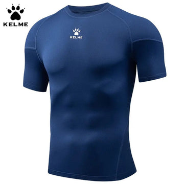 Fitness T-shirt Men's High Elasticity Breathable Tight Clothes Round Neck Basketball Running Training Short Sleeves