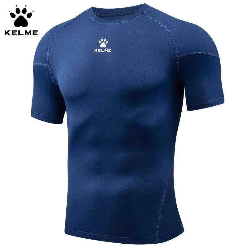 Fitness T-shirt Men's High Elasticity Breathable Tight Clothes Round Neck Basketball Running Training Short Sleeves